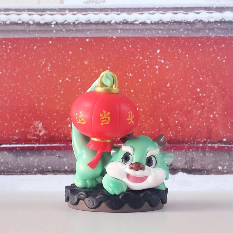 原创设计玉龙赐福摆件鸿运当头小青龙摆件装饰品桌面家居装饰送礼