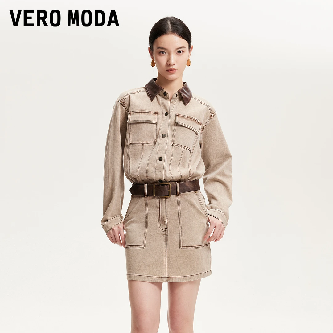 【粉丝专属】Vero Moda连衣裙女腰带设计连衣裙流光风325142007