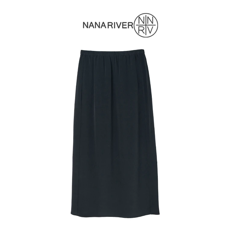 【松烟】小众极简风桑蚕丝半身裙高端原创设计师款夏季新品百搭显瘦