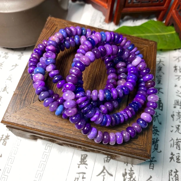 南非老矿苏纪石舒俱来算盘珠手串 多样性发一/P140宽7m+重14g+