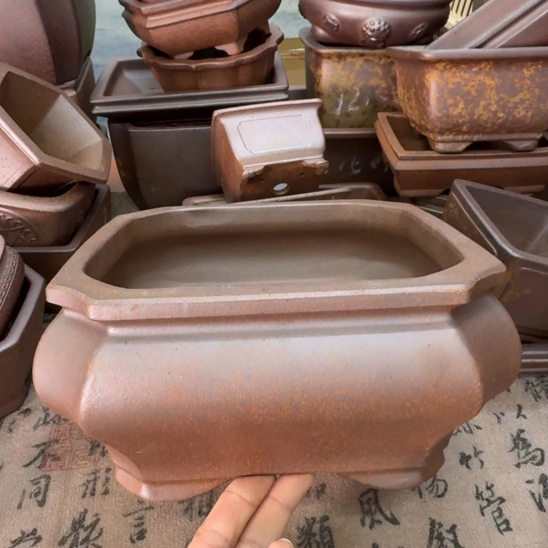 紫砂花盆58号宜兴紫砂正品花盆21.5x10