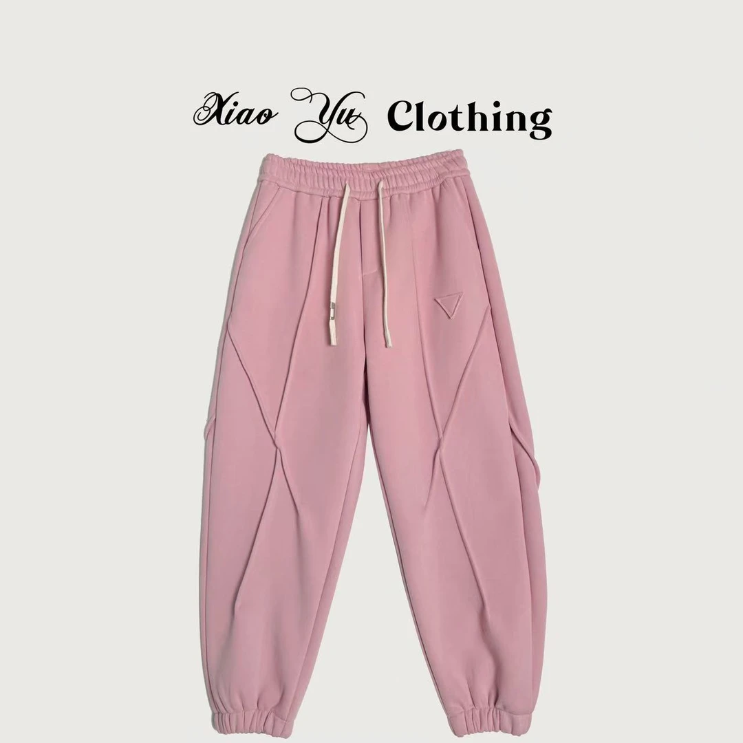 『小宇』xy-7216秋冬加绒加厚宽松百搭男士哈伦裤时尚卫衣休闲套装