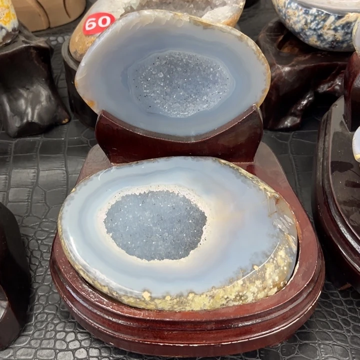 水晶珠宝半成品未镶嵌特价蓝晶盆
