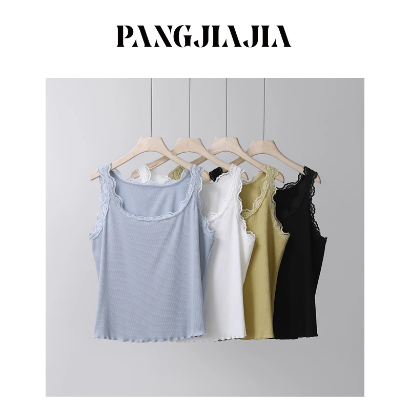 【胖佳佳】现货~完美拍档 蕾丝边吊带背心内搭打底上衣H625U01147