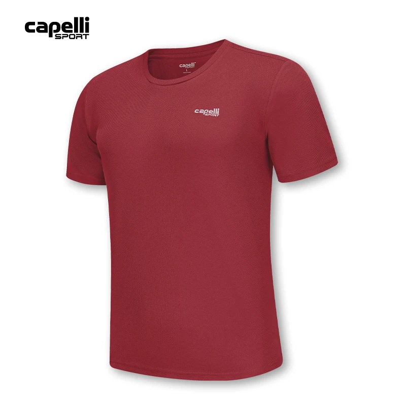 Capelli Sport运动短袖t恤男女夏季透气跑步健身上衣休闲圆领