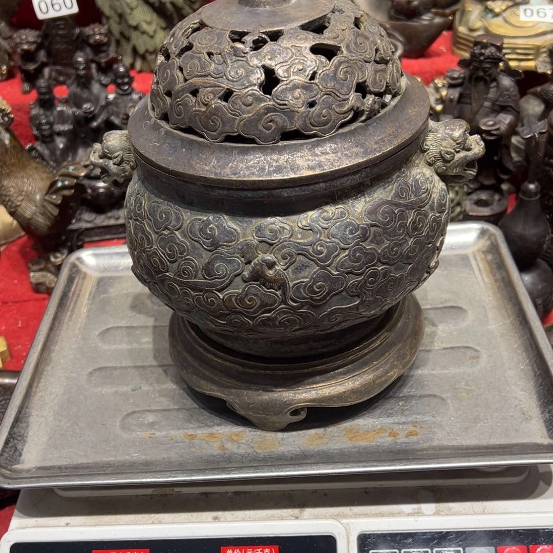 相***满黄铜摆件，文房摆件