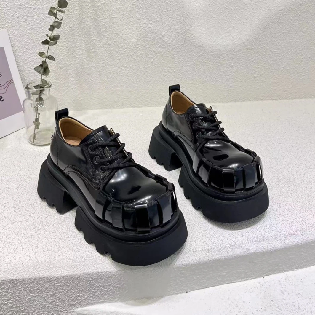 【HeiPa】安暖家【元英同款】小众设计师品牌英伦风小皮鞋女2024