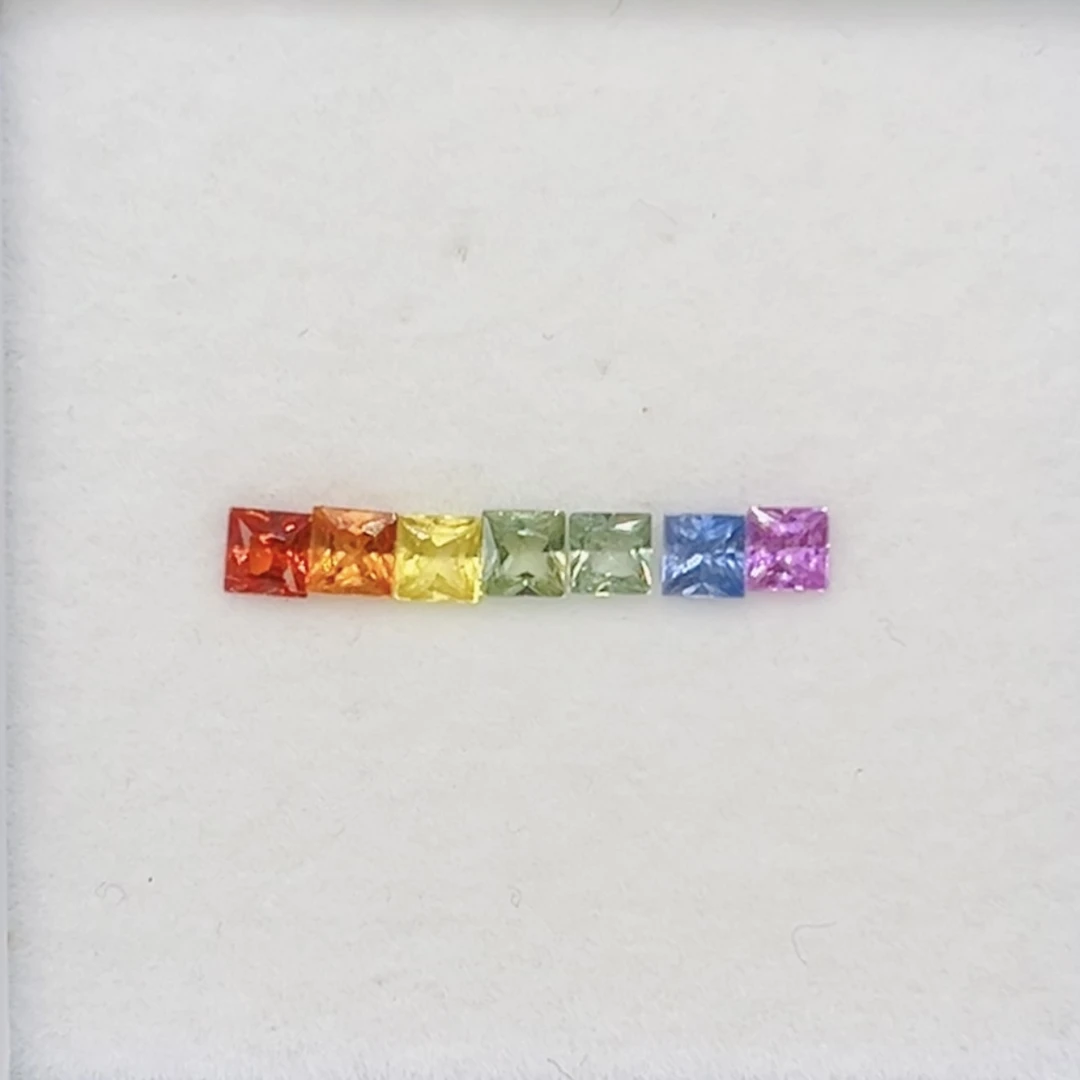 宝石先生-彩色蓝宝石7颗