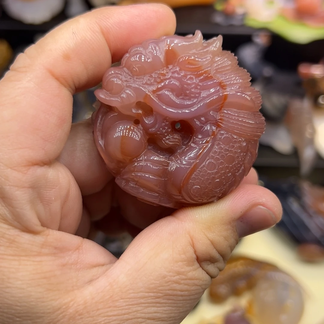 玛瑙/玉髓未镶嵌手玩摆件
