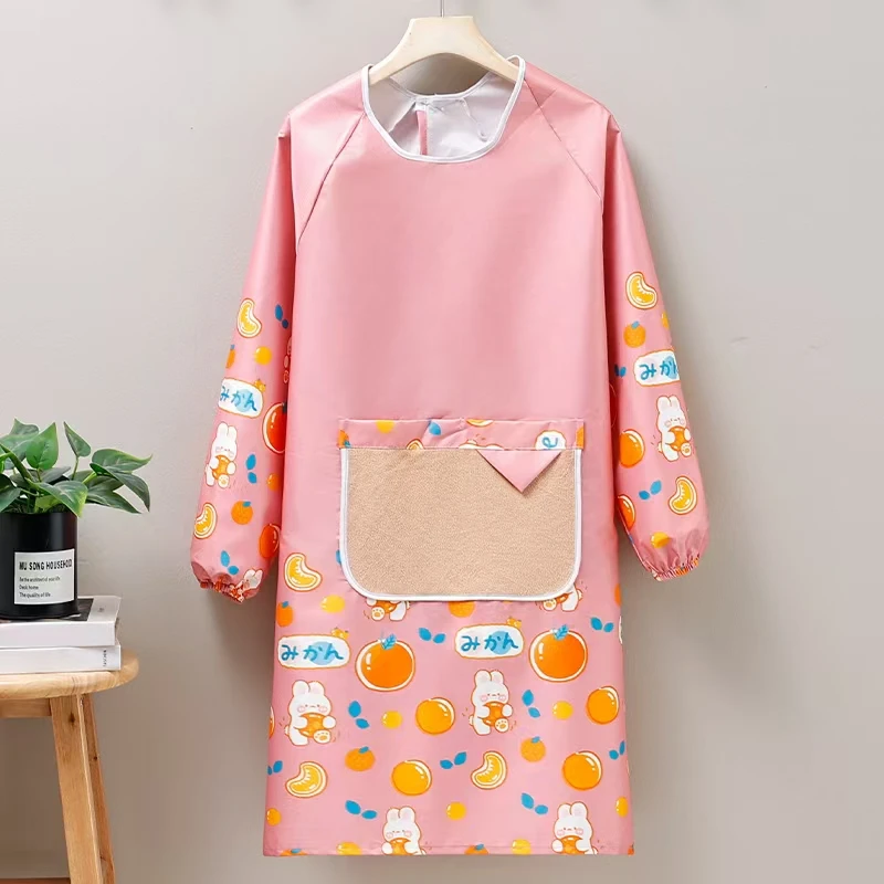 防水防油长袖双面擦手巾大口袋厨房家用工厂上班耐磨罩衣围裙定制