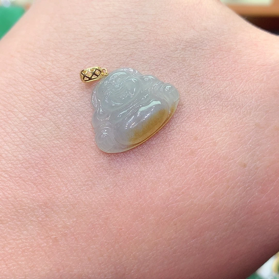 翡翠颈饰18K金镶嵌纯天然