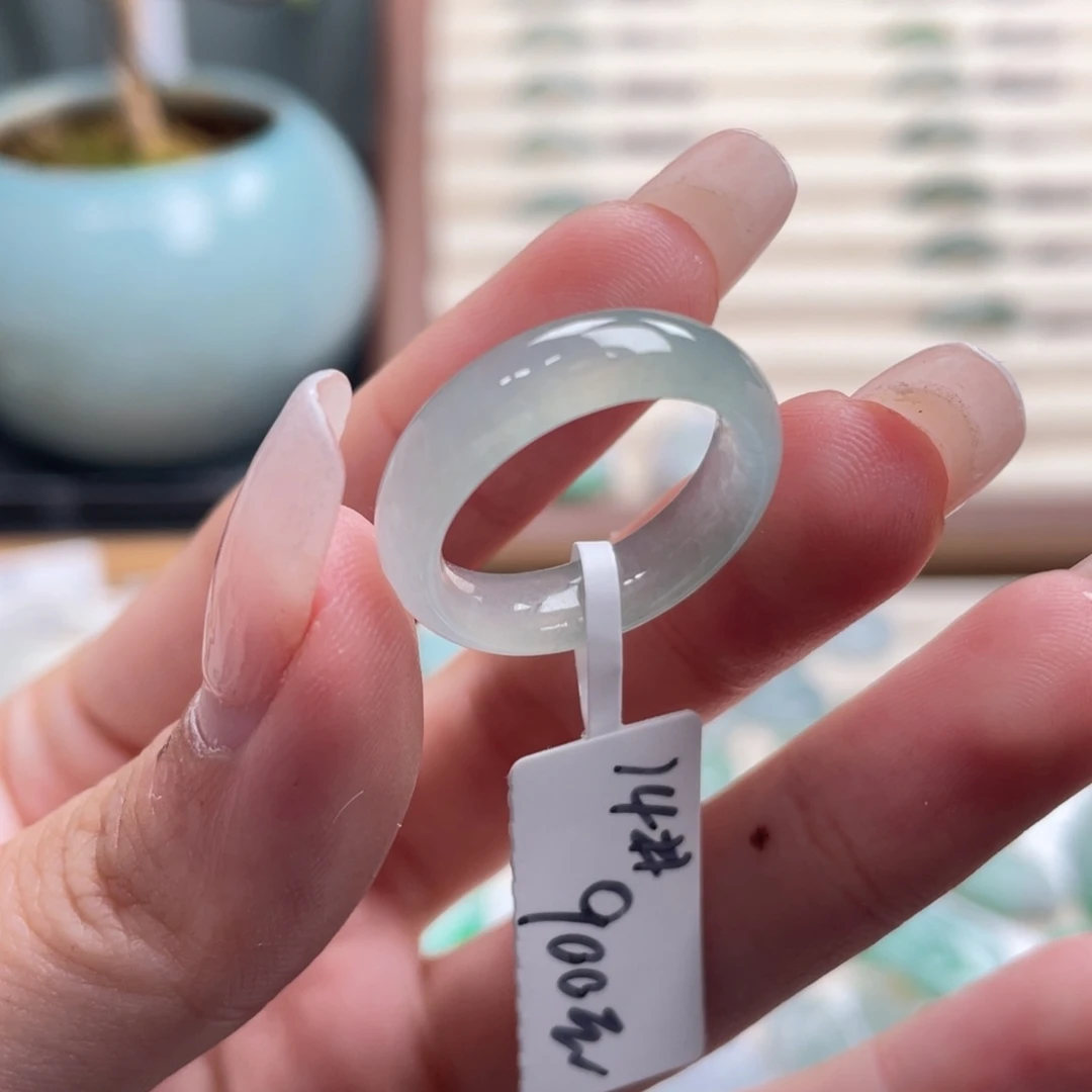 翡翠未镶嵌戒圈a38港圈14冰胶葡萄肉