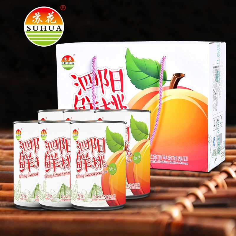 泗阳鲜桃罐头清脆爽口水果罐食黄桃罐头礼盒425克x12罐