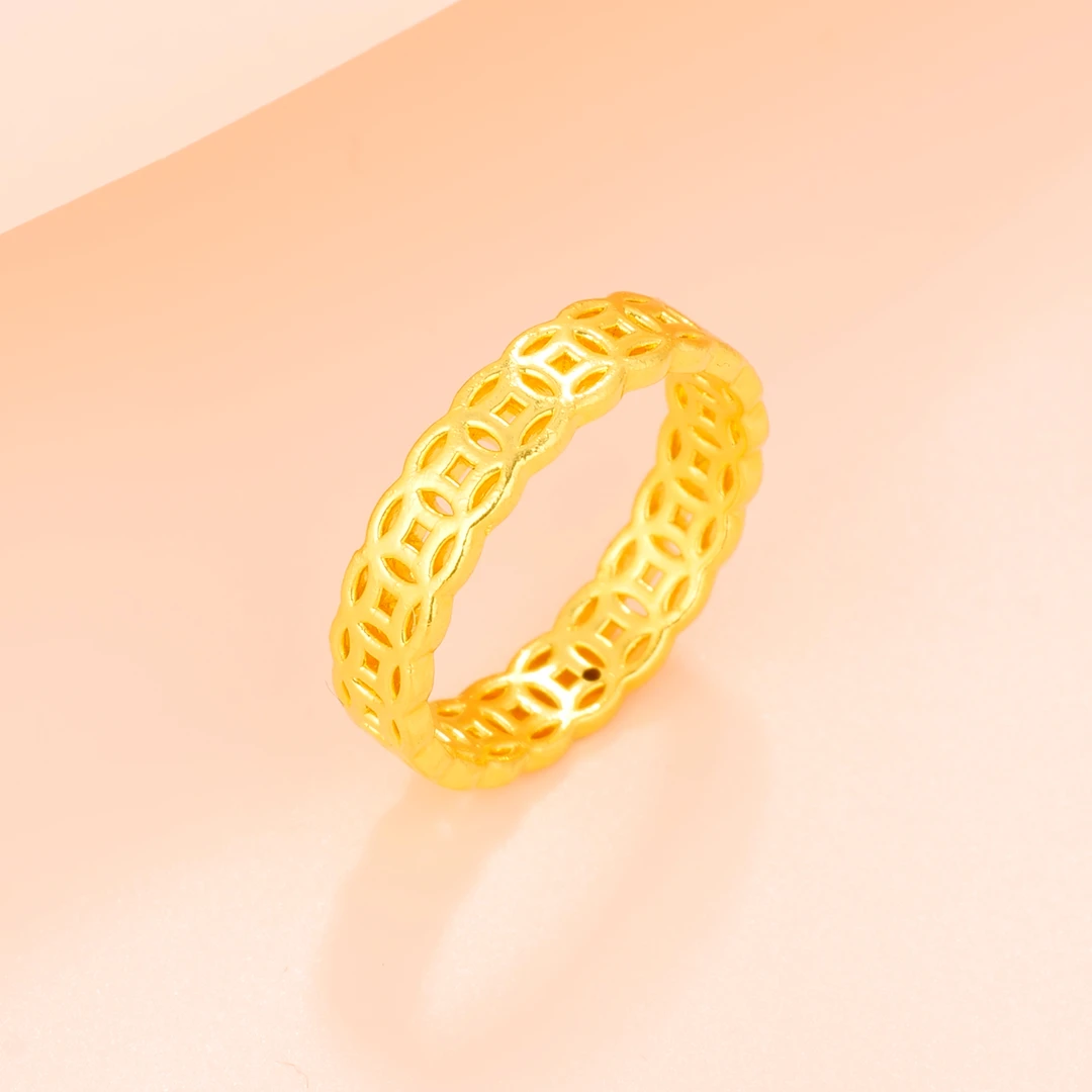 【莹莹专享】足金999 钱多多戒指 20# GP 0.60