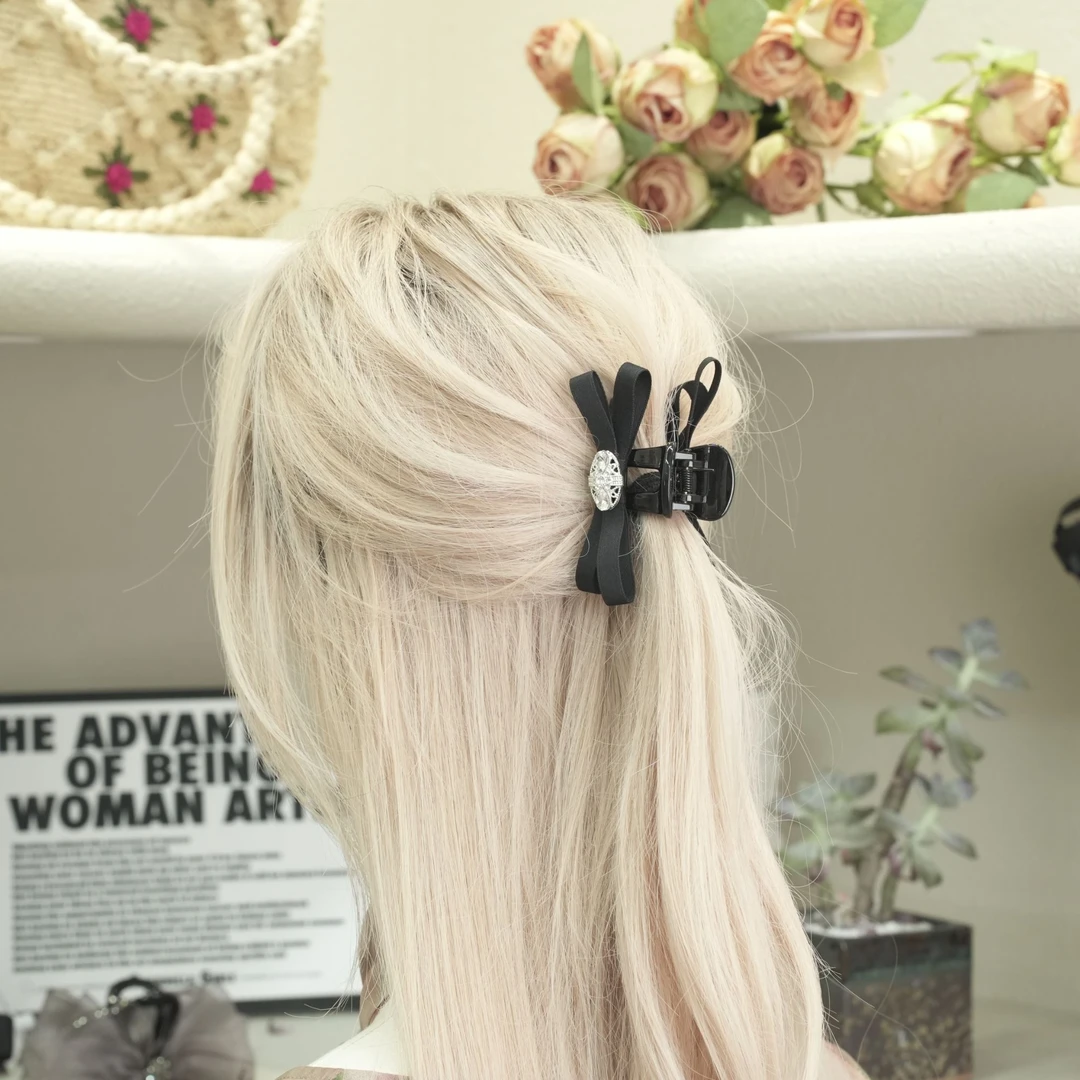 【抓夹26】清货 5公分 设计师款AB面蝴蝶结公主夹 发量少必入