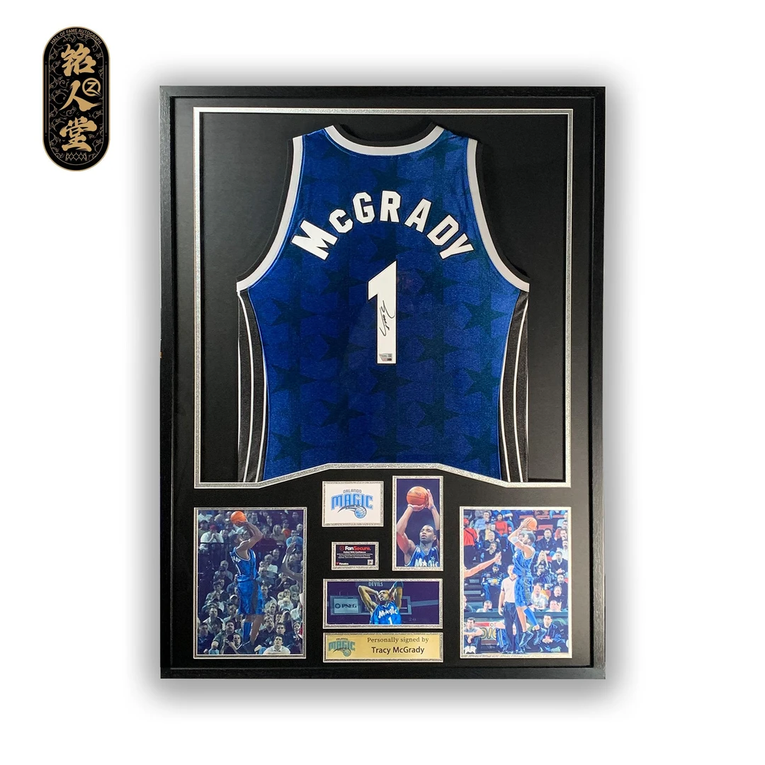 麦迪亲魔术蓝暗星AU装裱收藏【铭人堂亲签球衣清清直播专属链接】