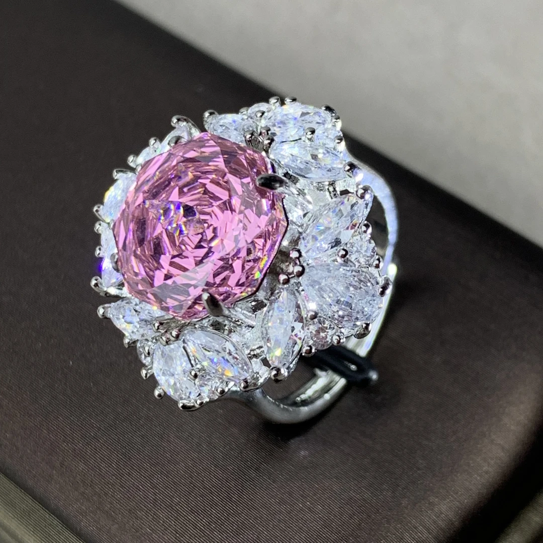 6093【戒指】轻奢精品白金色女士戒指赠礼盒