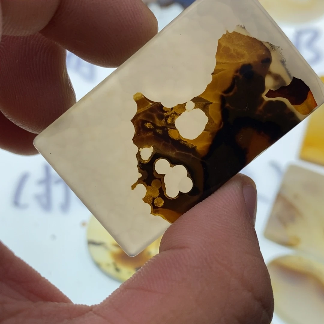 玛瑙/玉髓牌子足银镀金镶嵌