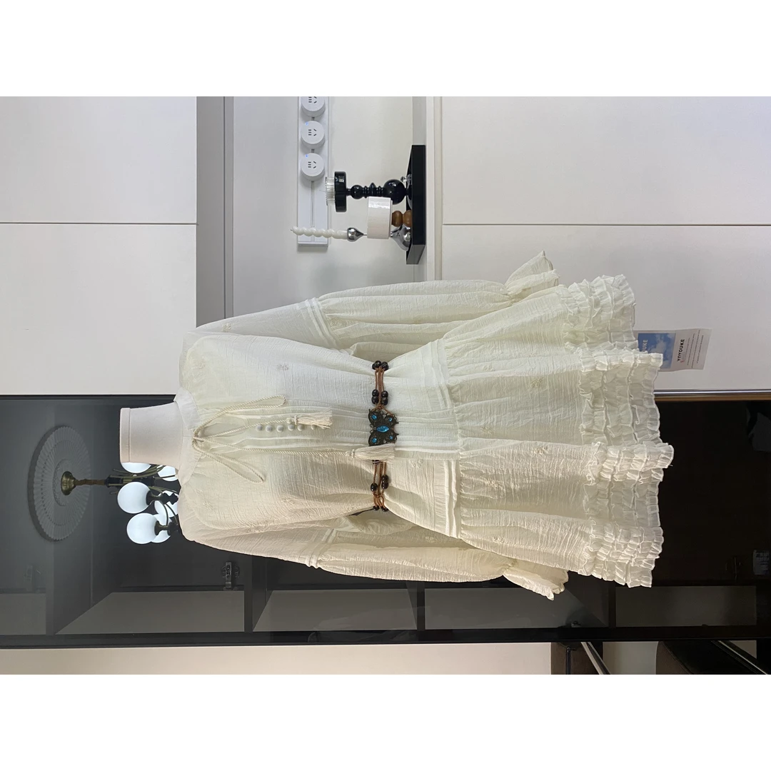 克莱蒙公路灯笼袖连衣裙女氛围感穿搭气质秋