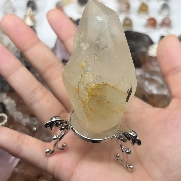 水晶颈饰未镶嵌闪灵钻手握/摆件72mm