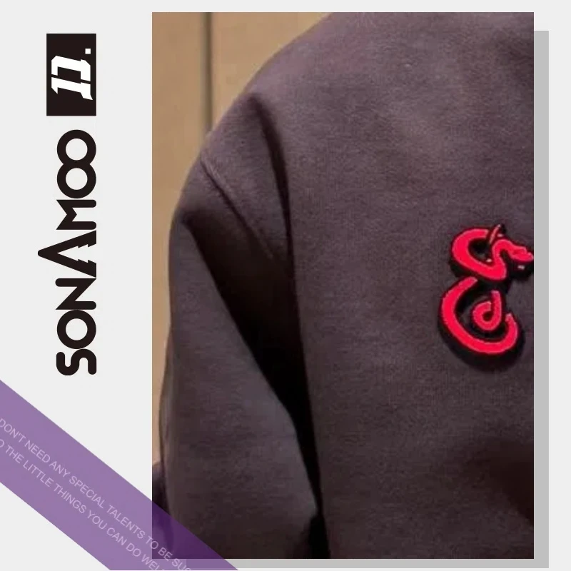 【黛仪】sonAmoo蛇年限定款卫衣重磅加厚立体绣花长袖T恤D18509