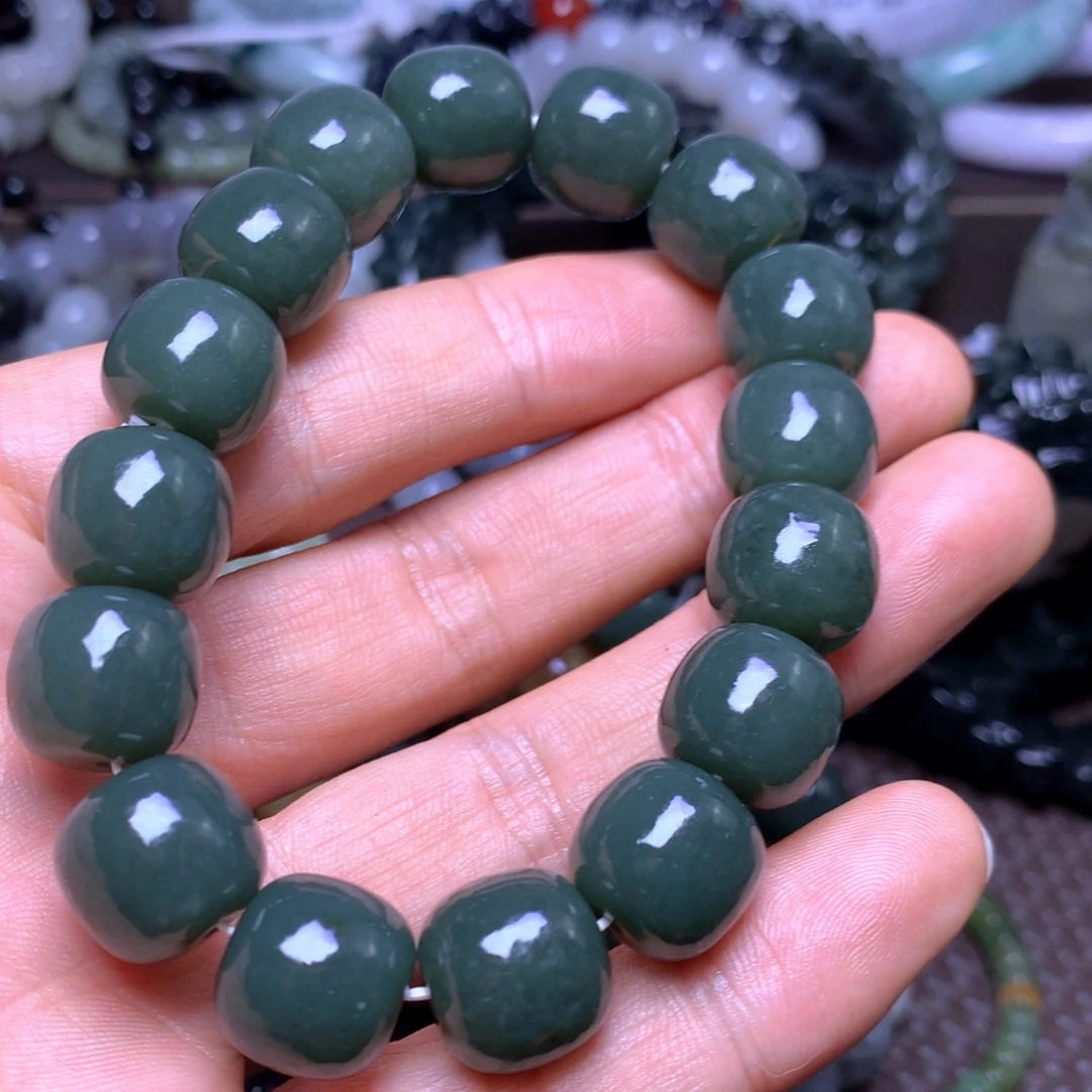 和田玉未镶嵌手串14