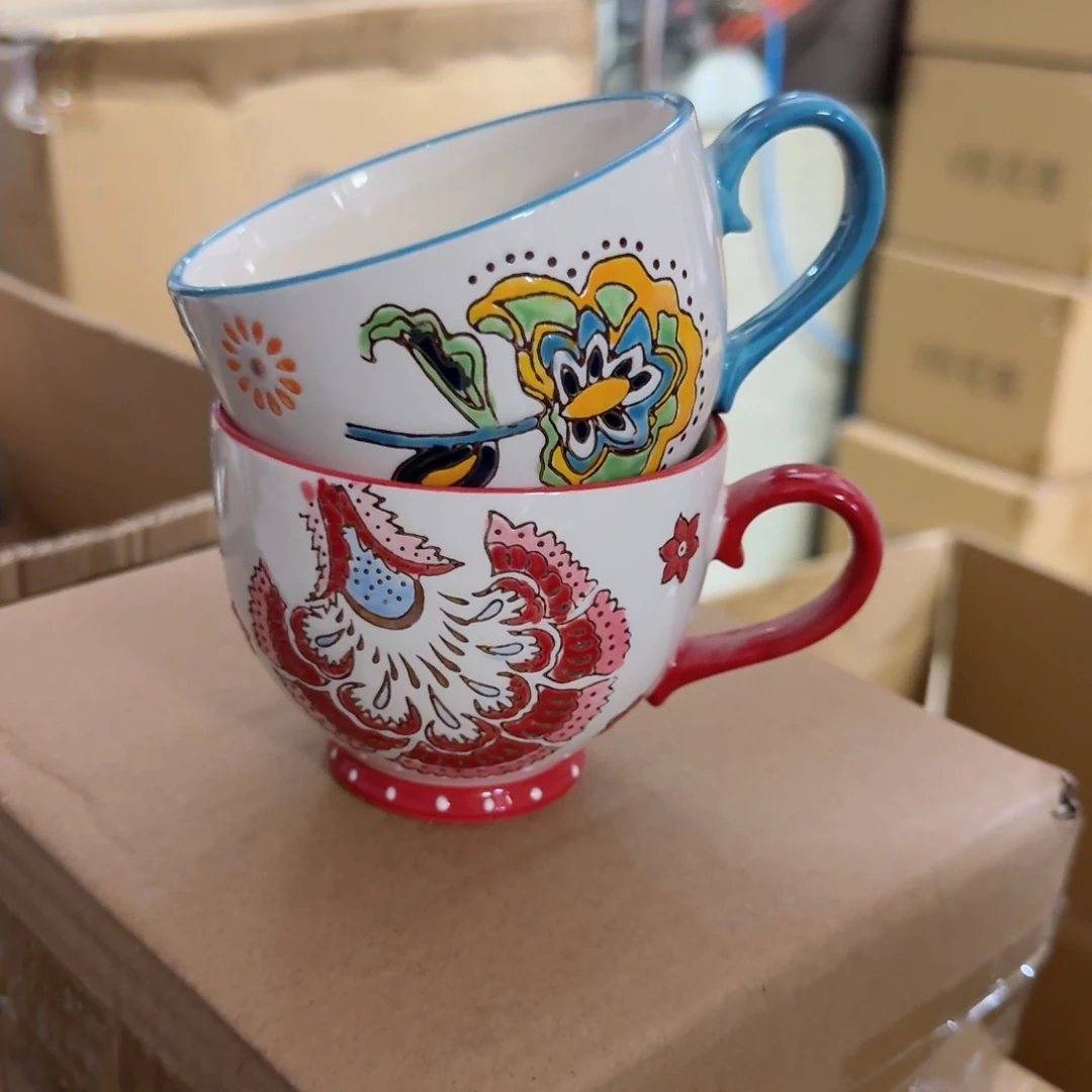 瓷片喜*250毫升水杯2只