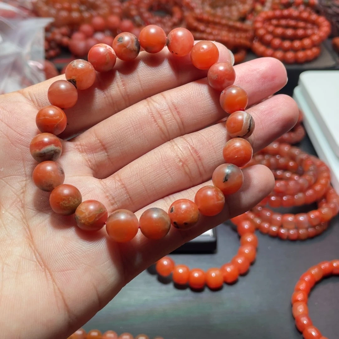 南红玛瑙手链未镶嵌