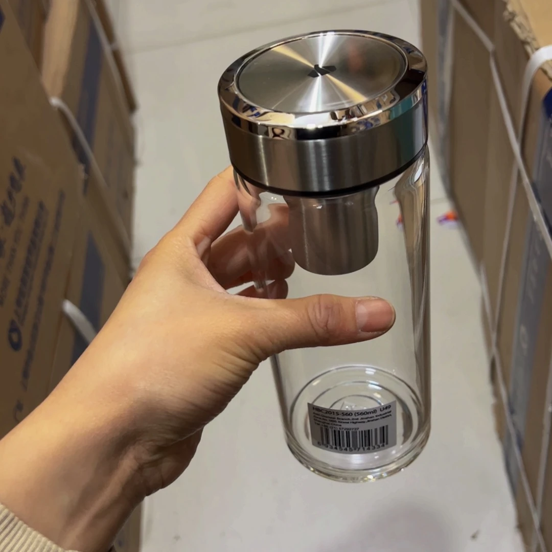 U49本色单层烫手玻璃杯➕杯套➕被刷