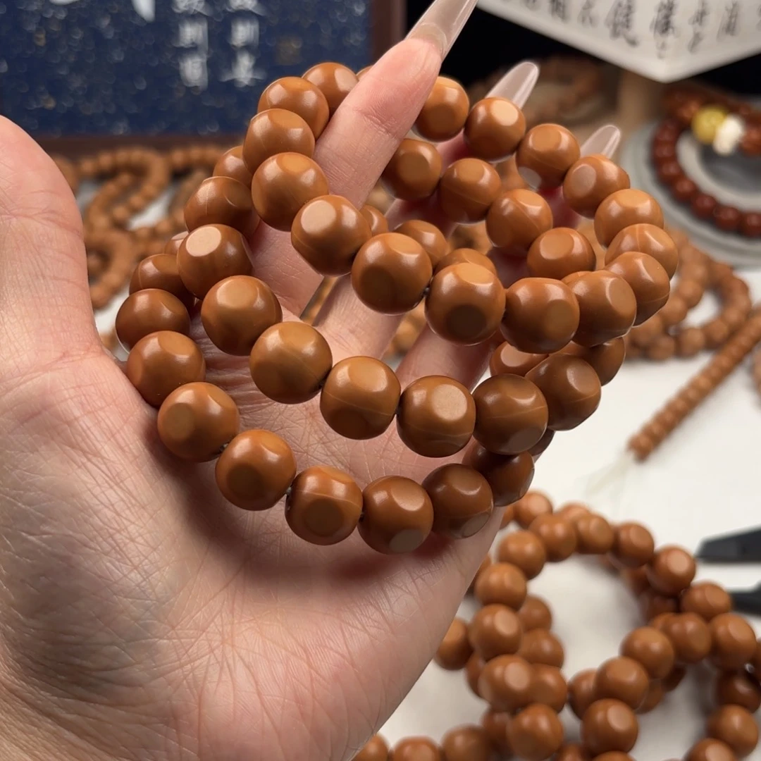 猴头核桃手串全品无暇龙岩六方12尺寸