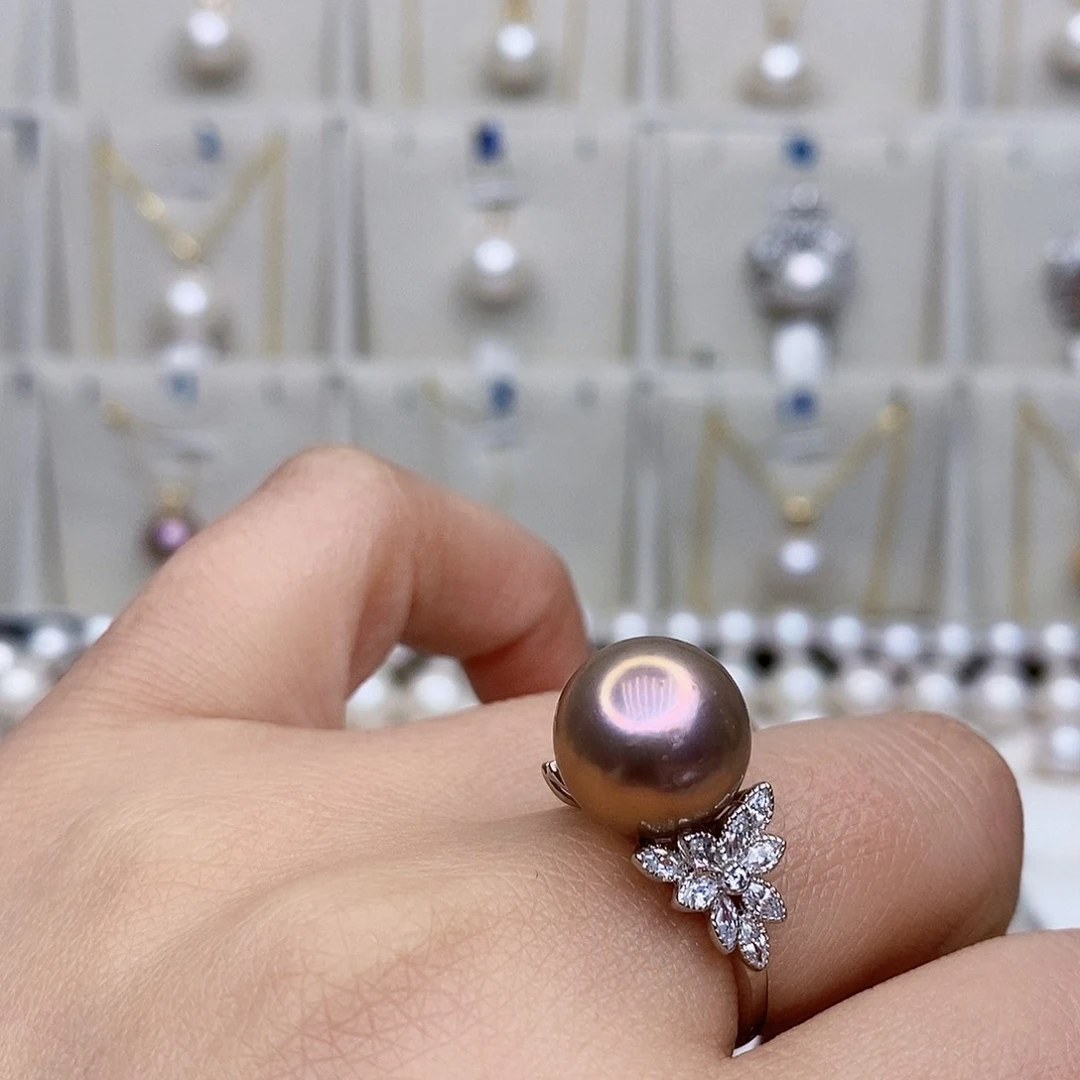 淡水珍珠颈饰银S925镶嵌