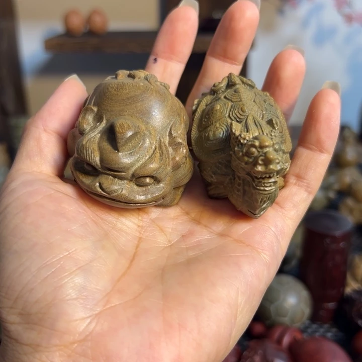 把件小叶紫檀两个一对