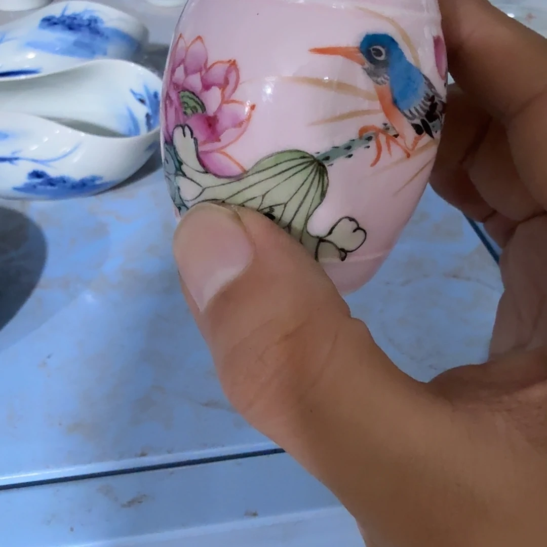 瓷片摆件手绘瓷器处理