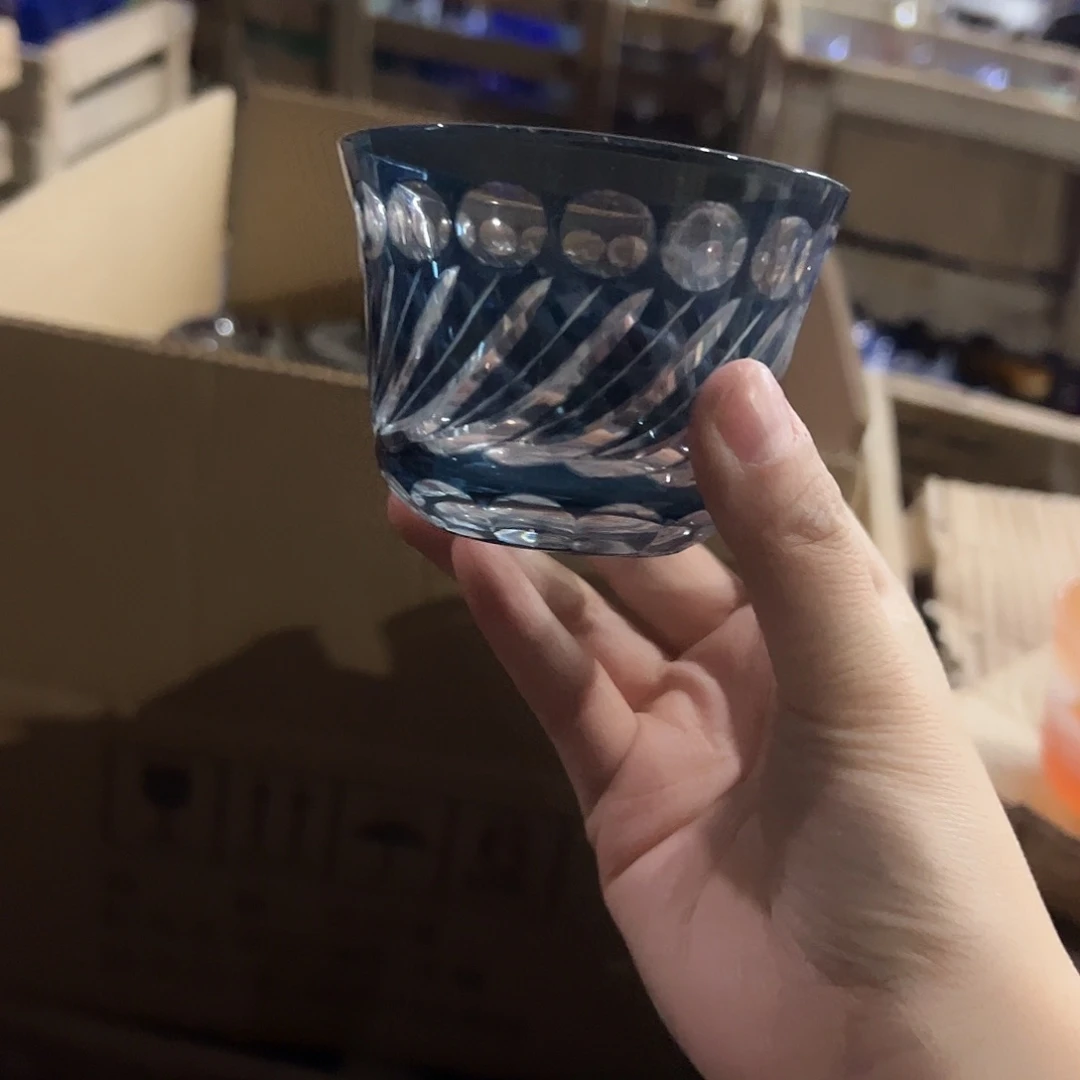 水晶玻璃平底款微瑕一个