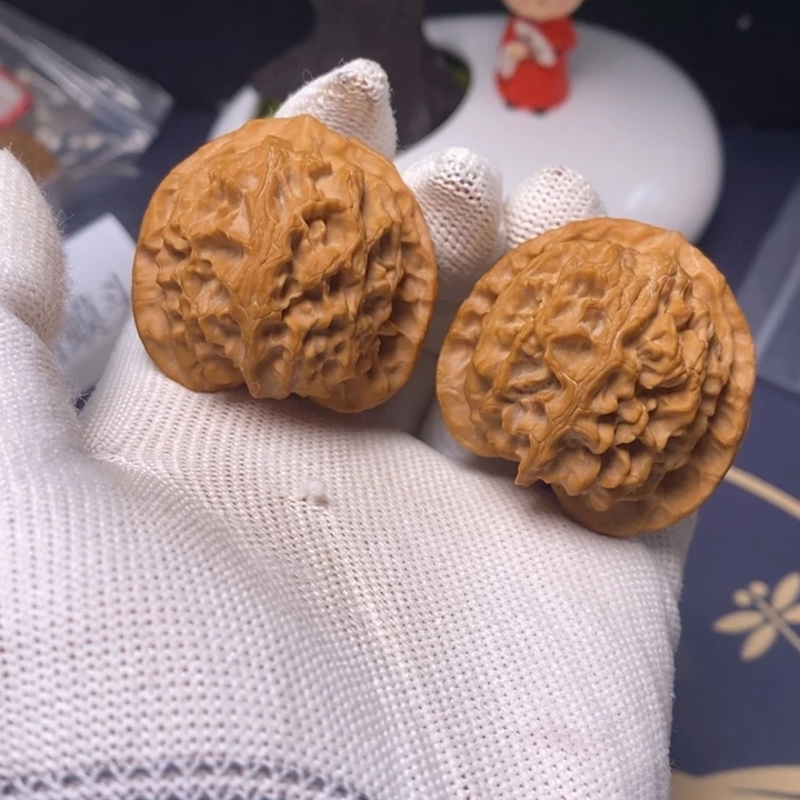 文玩核桃把件40苹果园原装