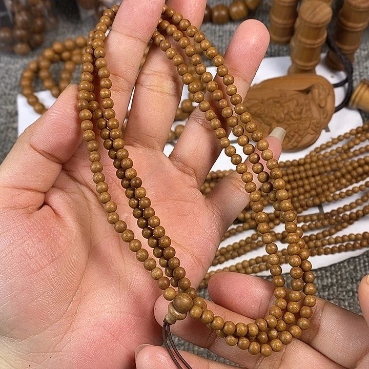 檀香木手串/手链老山檀香黑肉0.4/216圆珠