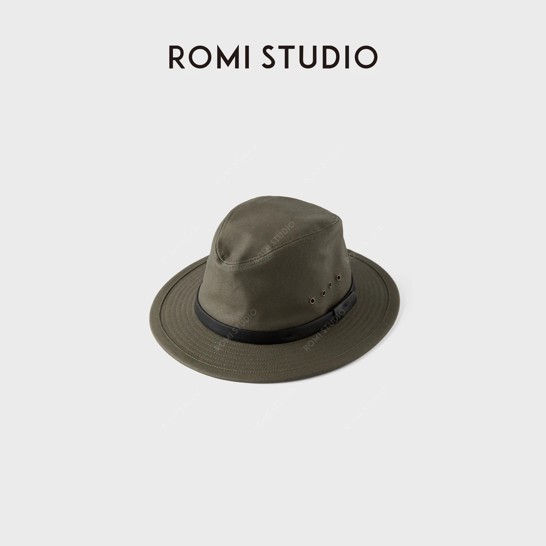 ROMI STUDIO“英伦爵士”油蜡棉帆布防渗水复古绅士礼帽 RWCAP35722