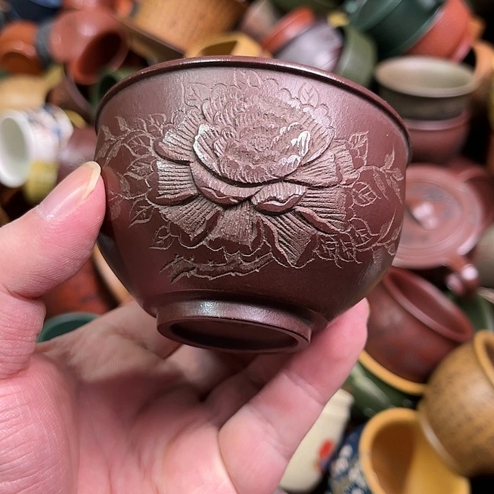 紫砂茶杯全手工紫砂主人杯