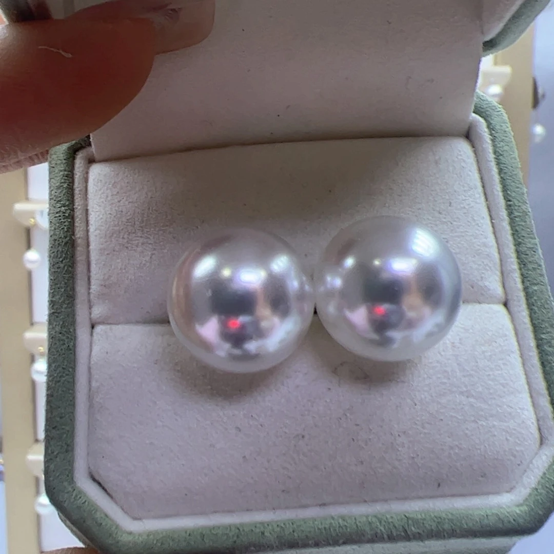 淡水珍珠耳饰银S925镶嵌
