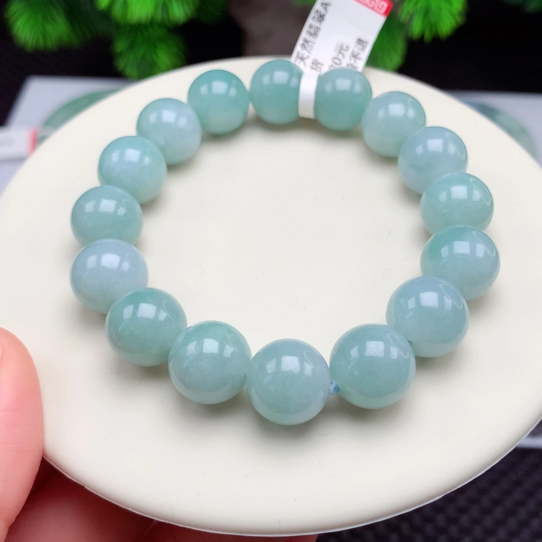 翡翠未镶嵌手链12.7mm