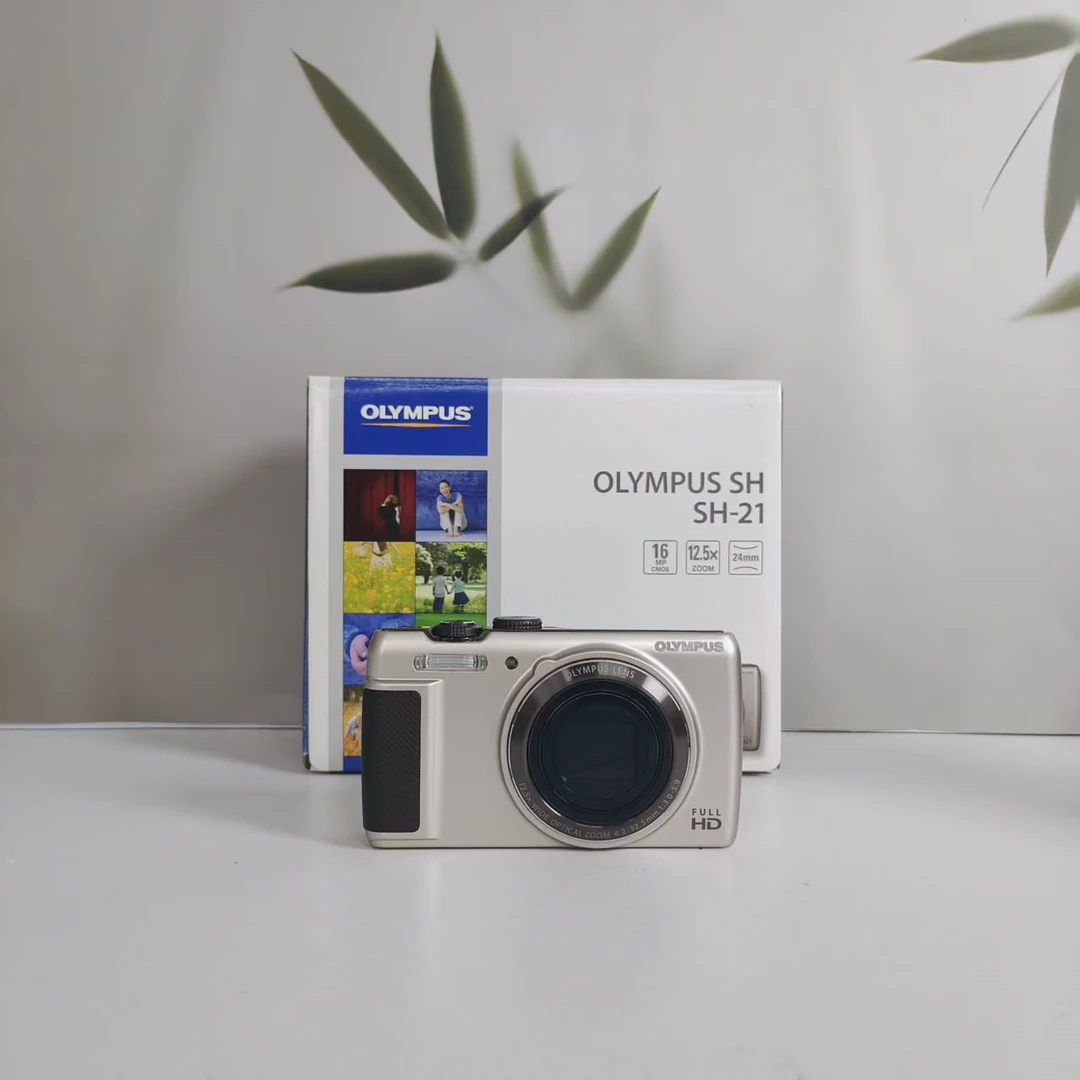 95新 Olympus/奥林巴斯  SH21带原盒ccd相机1600W像素12.5倍变焦