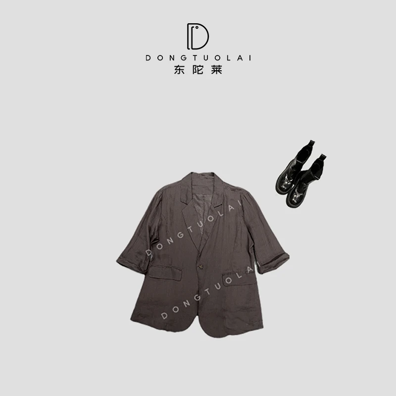 《鸡尾酒》西装外套短款时尚休闲春季春季黑色潮流设计师秋季