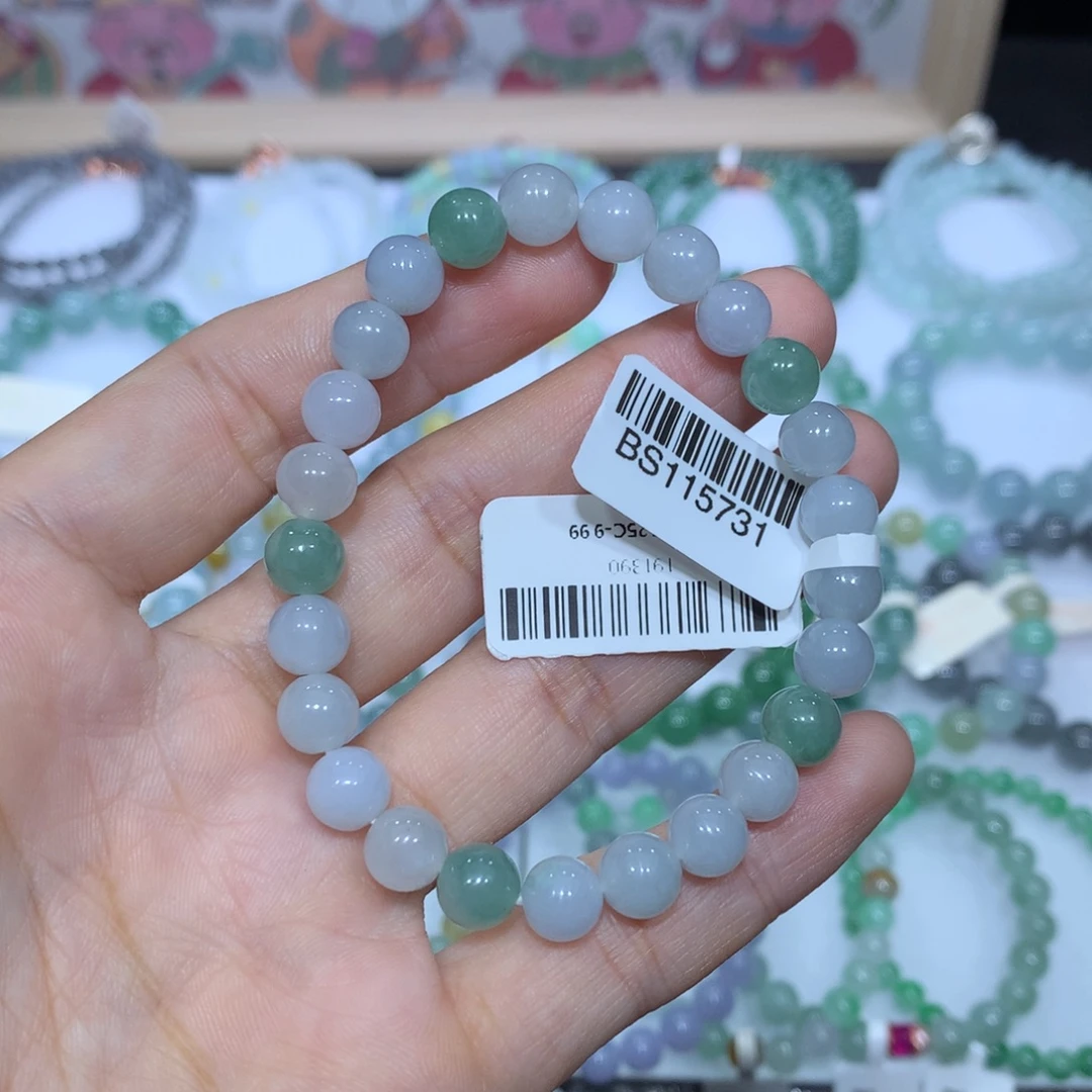 翡翠未镶嵌手链天然