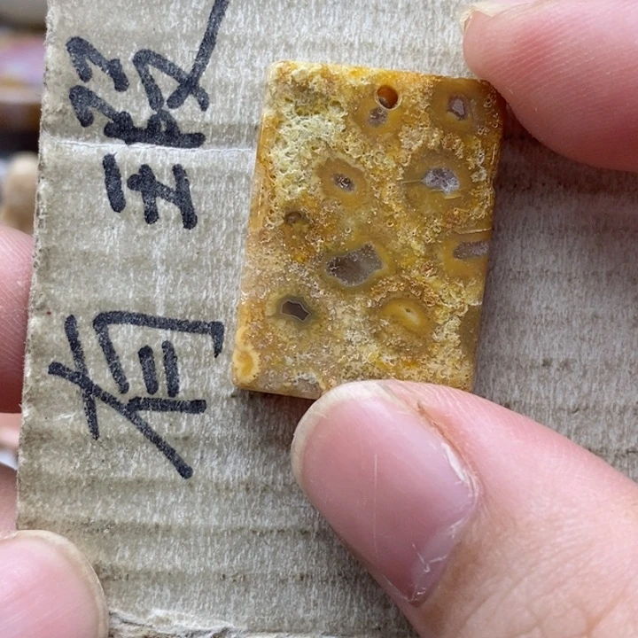 硅化珊瑚（珊瑚玉）未镶嵌颈饰小*苗小