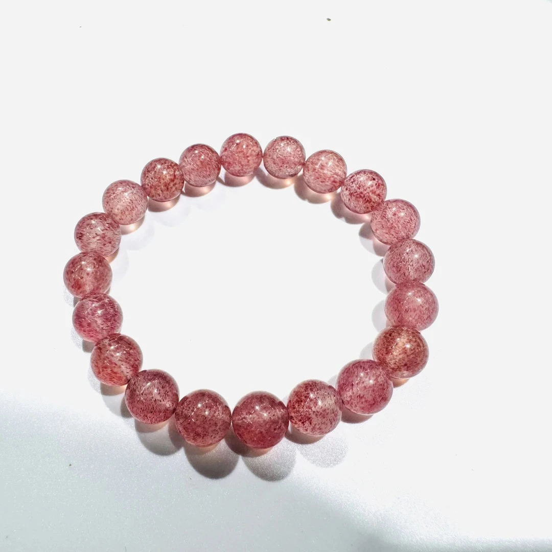 天然草莓晶9mm手串/2148