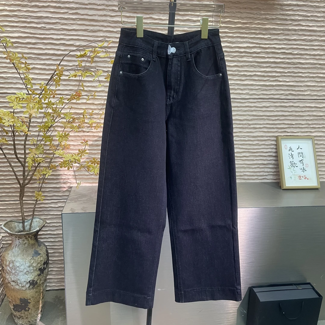 【77】轻奢时尚阔腿裤女长裤秋季牛仔裤高腰休闲裤【89128-3】