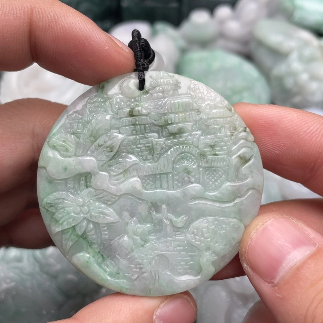 翡翠未镶嵌吊坠(不含链)