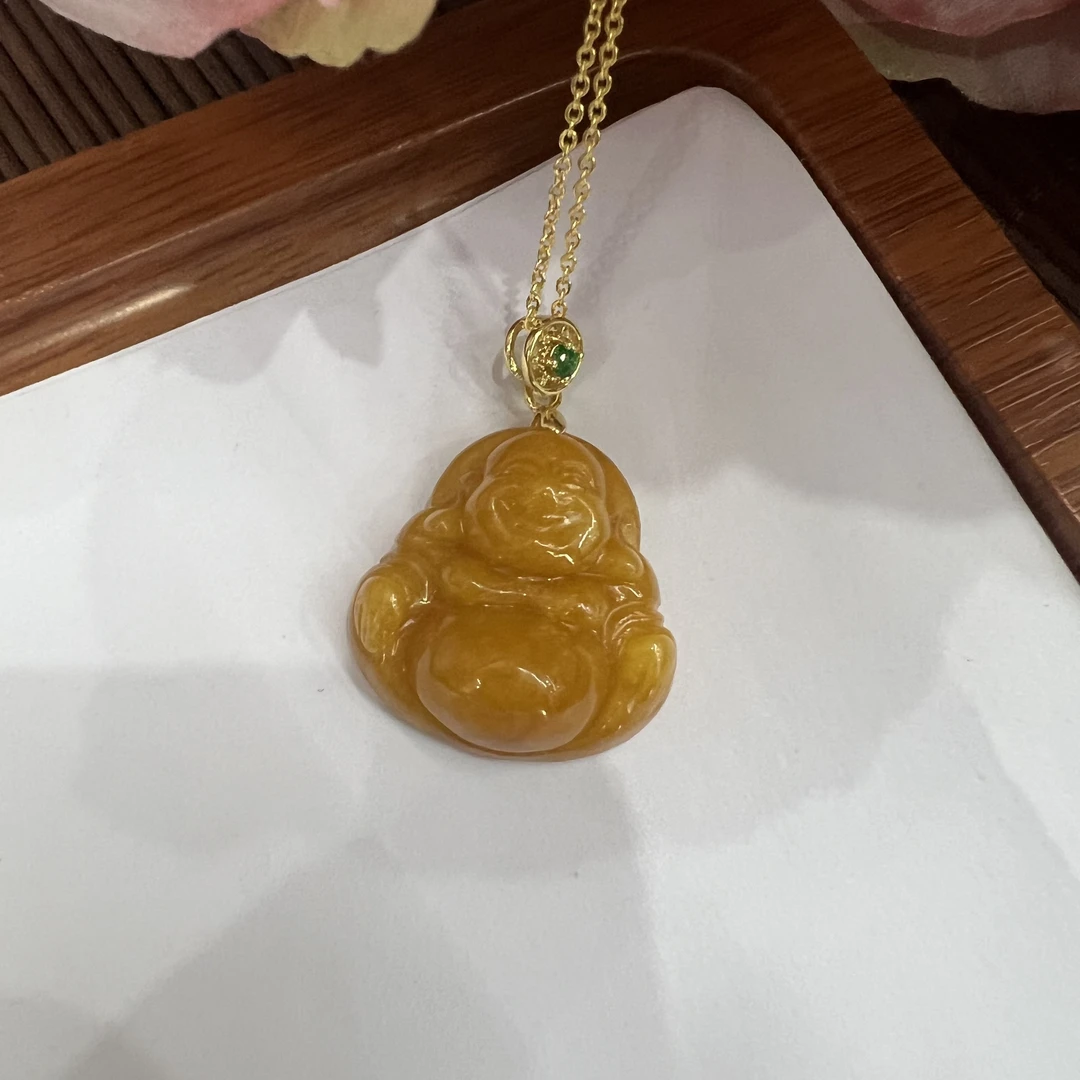 高定珠宝黄财佛公吊坠YH672S0828