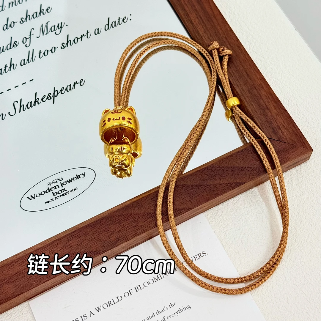 XL-43新中式国潮风萌宠躲猫猫项链毛衣链