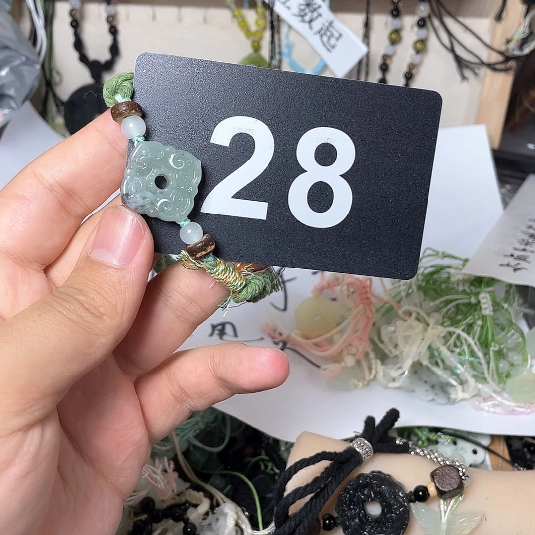 蛇纹石玉手链合金M**i